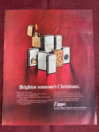 1969 Zippo for Christmas Original Ad