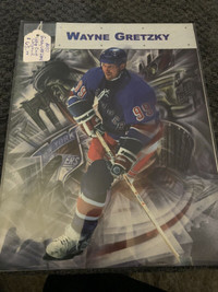 Wayne Gretzky LAST GAME NYR/PENS Lineup Card Showcase 305