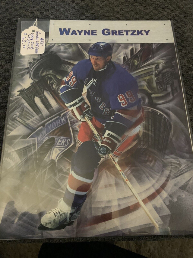 Wayne Gretzky LAST GAME NYR/PENS Lineup Card Showcase 305 in Arts & Collectibles in Edmonton