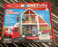 Melissa & Doug Magnetic Fire Station Building Set 