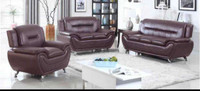 "Ultimate Comfort: Luxurious Leather 6 Seater  Sofa Set"