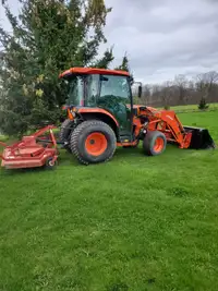 2019 Kubota L3560 HST 4x4 loader with mower 400 hrs