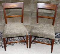 Pair Antique Mahogany Side Chairs.  And Victorian Settee.