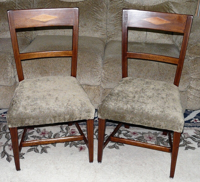 Pair Antique Mahogany Side Chairs.  And Victorian Settee. in Home Décor & Accents in Kingston