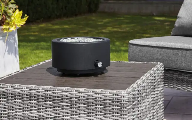 (NEW) Tabletop Fire Pit 10” Round 8000 BTU Heat Output Hometrend62863728978818124