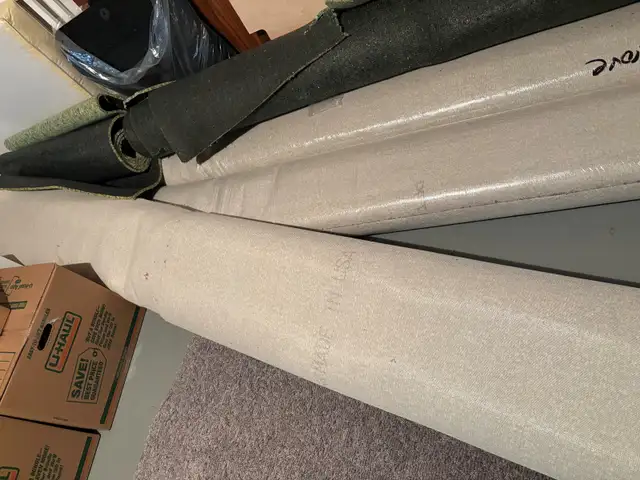 Grey Carpet Rolls and Underlay