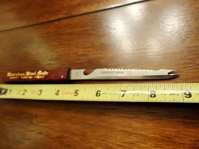 Vintage Japan Stainless Floating Fish Knife & Fish Grippers, View more