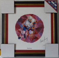 CANADA POST SIGNED LITHOGRAPH MIKE BOSSY NEW YORK ISLANDERS COA