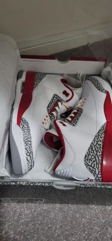 Jordan 3 Retro Cardinal Red sz 12 NEW, View more