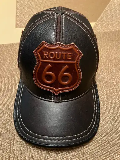 Brand new:  Leather baseball style cap, View more