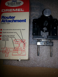 DREMEL MODEL 229 ROUTER ATTACHMENT NEW IN BOX (MISPLACED FREE RO