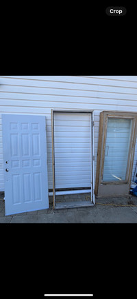 34”exterior door, door frame and window 