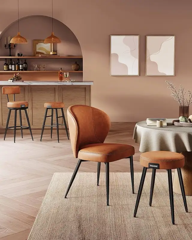 Kitchen Counter Stools, Breakfast Stools, Synthetic Leather with in Chairs & Recliners in Markham / York Region - Image 3
