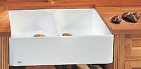 Genuine fire clay white apron sink German technology