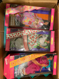 Lot of collector Barbies that have been removed from box