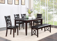 6pc Dining Set With 4 Chairs and Bench for $799.