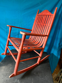 Antique Veranda/Porch Red Rocking Chair