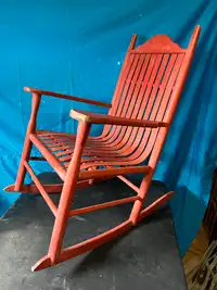 Antique Veranda/Porch Red Rocking Chair