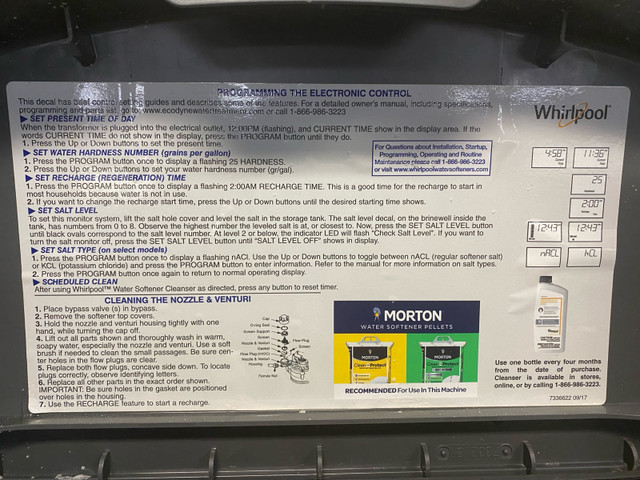 Whirlpool water softener WHES48 in Plumbing, Sinks, Toilets & Showers in Winnipeg - Image 4