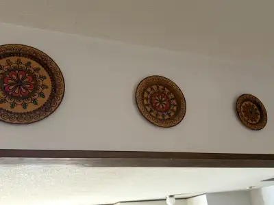 Wall Hanging Vintage Wooden Plate, View more