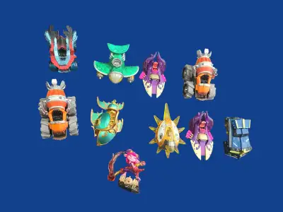 Skylanders cars and one Skylander figure see pictures, View more