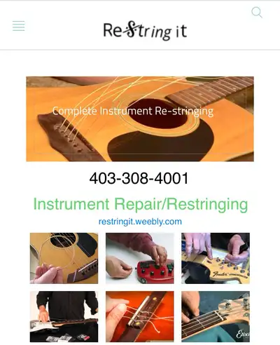 Re-String it-musical instrument repair and restringing, View more