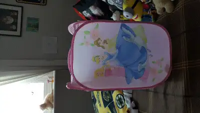 Gently  Used Disney Princess  Pink Laundry Basket, View more