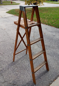 Vintage Wood Painter's Ladder