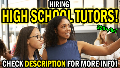 We NEED tutors for ALL GRADES, and ALL SUBJECTS. However, we especially need MATH and SCIENCE tutors...