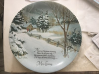 1975 Winterscene Series Collector Plate by Robert Laessig ~Merry