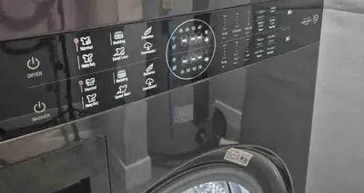 Touch screen & app compatible. Bought from the brick 2 years ago. Washer & Dryer tower. Must arrange...