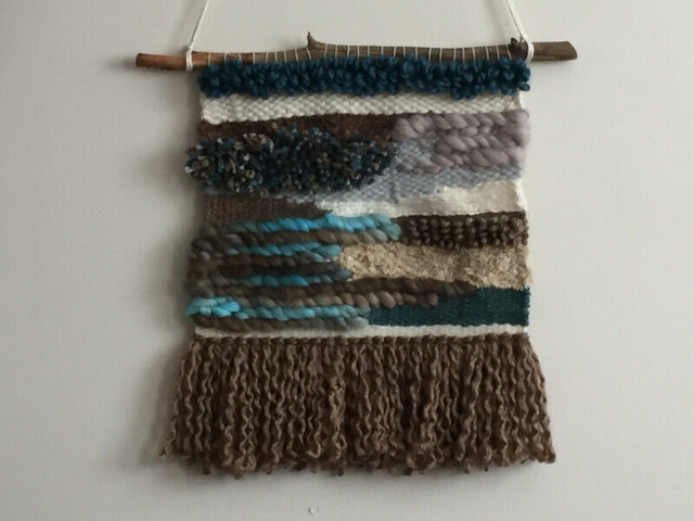 Handmade wall hanging fibre art home decor modern tapestry in Home Décor & Accents in Cambridge