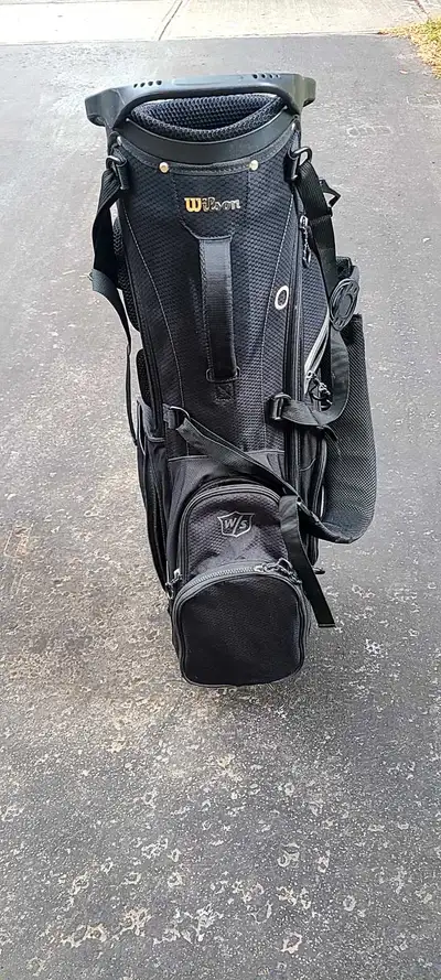Almost new Wilson golf bag. Retails for $230 plus taxes. Used 3 times. Bought a different bag. $200....