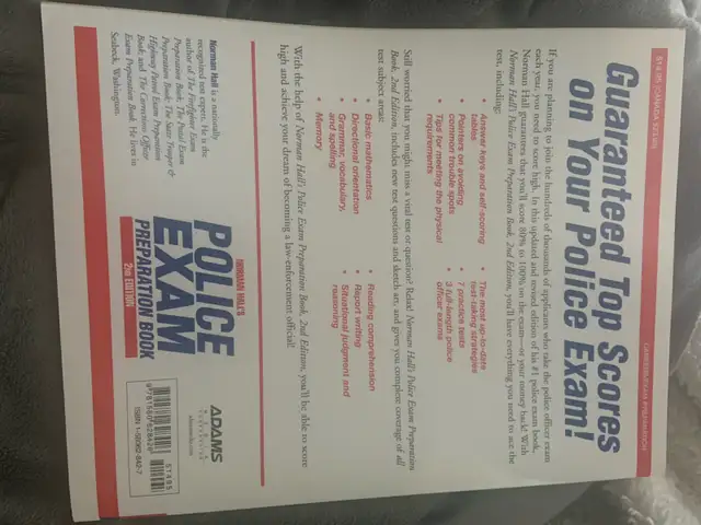 Police Exam Preparation Book in Non-fiction in Mississauga / Peel Region - Image 3