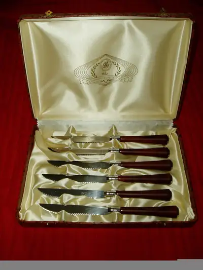GH STEAK KNIVES & CASE NEW $40, View more
