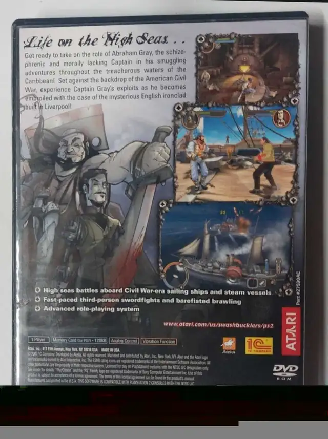 Playstation  2  Video Games SwashBucklers Blue and Grey in Older Generation in Mississauga / Peel Region - Image 4