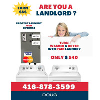 Landlords , credit cards , prepaid codes , coins , washer , drye