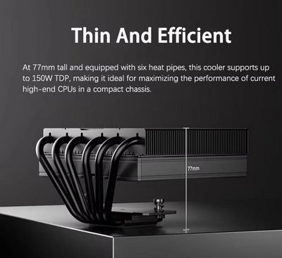 ID-COOLING IS-77-XT BLACK Low Profile CPU Cooler, View more