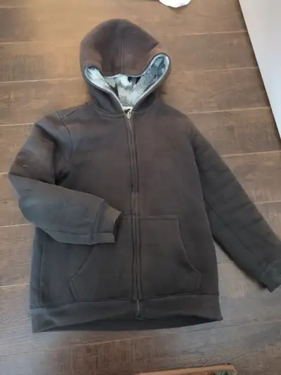 Kids LANDS END fleece Sherpa hoodie, size M, View more