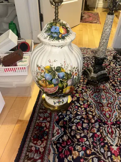 vintage porcelen, real marble, glass lamps, View more