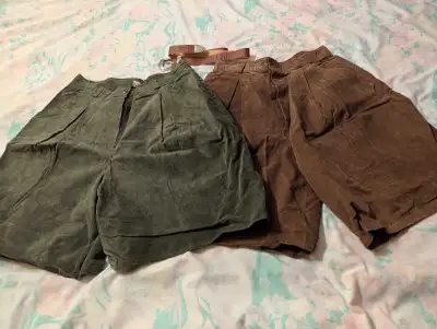 Two pairs of women's suede shorts size 11. Downtown Toronto., View more