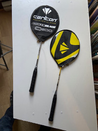 Deux raquettes de Badminton