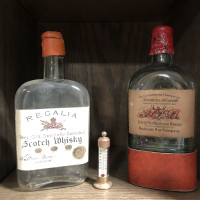 Rare Empty 1912 Antique Scotch Whiskey Bottles