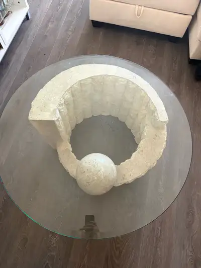 Unique Designer Round Glass Coffee Table – Moving Sale, View more