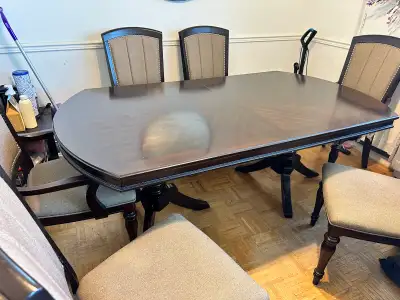 Leon's Solid Wood Dining Table Set, View more