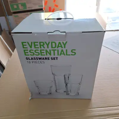 EVERYDAY ESSENTIALS 18 PIECE GLASSWARE SET, View more