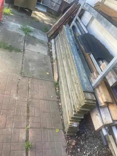 3/4 x 8 ft used pressure treated lumber , View more