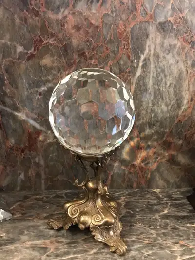 Glass Orb with Iron Stand , View more