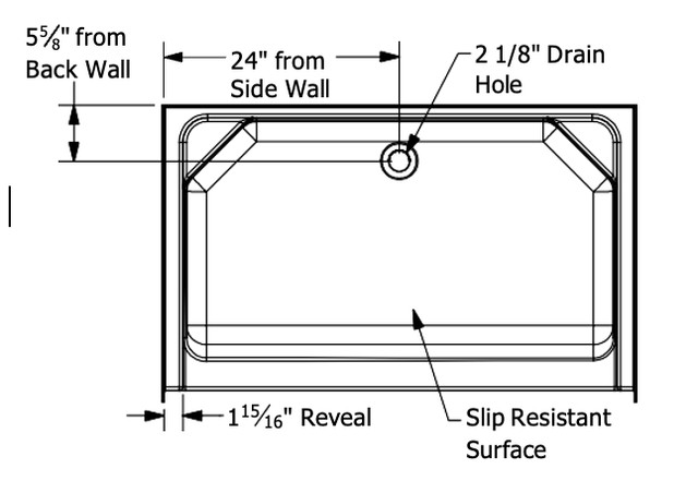 1-Piece Tub-Shower Combination; 48", centre drain in Other in Ottawa - Image 4