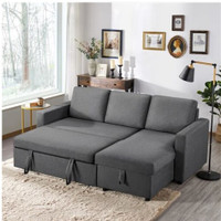 Limited offer on 4 seater sectional pull out storage sofa bed